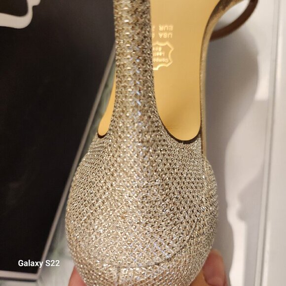 Nina "Veniza" Soft Platino Heeled Sandals. NIB. Size 6.5 - Picture 9 of 12